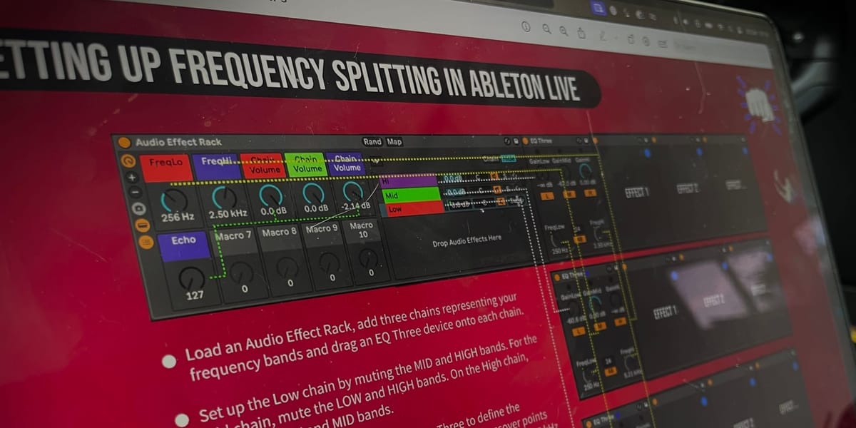 Frequency Splitting Technique in Ableton Live [Cheat Sheet and Video Tutorial].